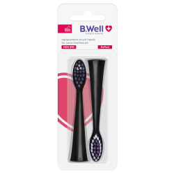 Резервни глави за електрически четки B.Well  MED-870 , 2 бр , черни