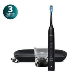  Електрическа четка за зъби Philips Sonicare DIAMOND CLEAN серия 9000, HX9911/09 - черен + USB кутия за пътуване + индукционна чаша за зареждане