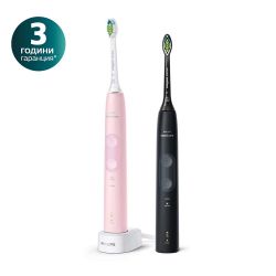 Комлект електрически четки за зъби Philips Sonicare ProtectiveClean 4500 HX6830/35, черна и розова 
