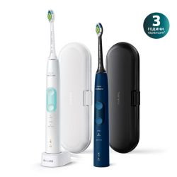 Комплект Електрически  четки за зъби Philips Sonicare ProtectiveClean 5100 HX6851/34 Бяло и  мента и ​ Морско синя 