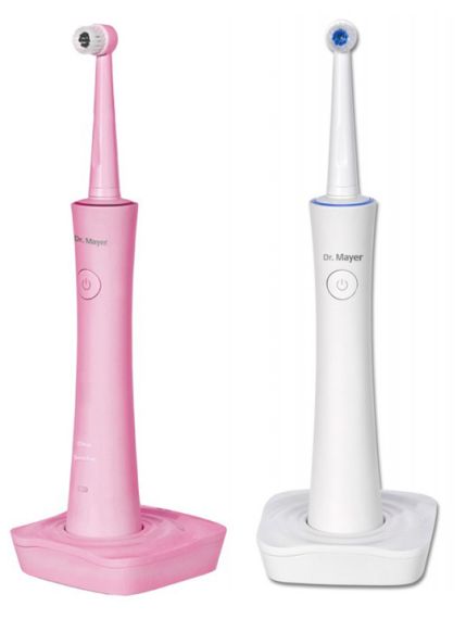 Комплект Електрическа четка за зъби Dr.Mayer  GTS1050 Dr.Mayer  бяла и розова + 4 резервни глави