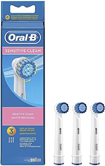 Накрайник/Резервна глава/ за електрическа четка за зъби Braun Oral-B Sensitive Clean Ultra-Thin , 3 бр.