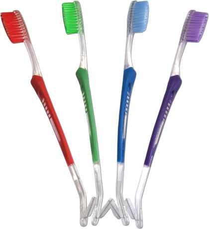 Ортодонтска Четка За Зъби Falcon V-trim  Dual Head  1 Брой синя, зеленна , лилава