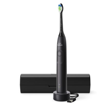 Електрическа звукова четка за зъби Philips Sonicare ProtectiveClean Series 5300 HX7101/02 , черна + калъф за пътуване