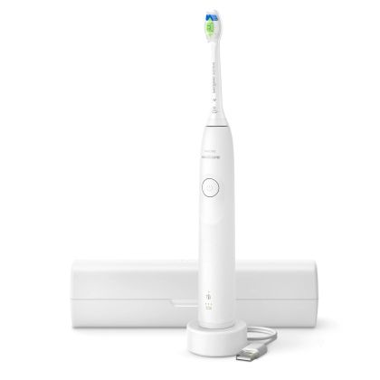 Електрическа звукова четка за зъби Philips Sonicare ProtectiveClean Series 5300 HX7108/02 , бяла  + калъф за пътуване