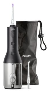 Безжичен зъбен душ  Philips Sonicare Cordless Power Flosser 3000 HX3826/33  - Черен , 2 НАКРАЙНИКА