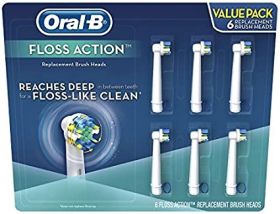 Накрайник/Резервна глава/ за електрическа четка за зъби Braun Oral-B Floss Action, 6 бр , бели