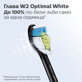 Philips Sonicare Стандартна глава W2 Optimal White BrushSync, HX6062/13 черна  (2бр./оп.) 