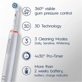 Електрическа четка за зъби Oral- B Pro 3 3800 , бяла + бонус паста за зъби Oral-B