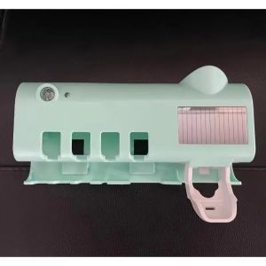 Мултифункционална стойка за четки за зъби с UV стерилизатор и дозатор за паста , бяла
