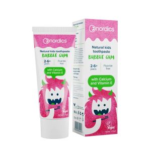 Nordics Bubble gum Детска паста за зъби с Витамин Е, вкус на дъвка