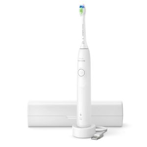 Електрическа звукова четка за зъби Philips Sonicare ProtectiveClean Series 5300 HX7108/02 , бяла  + калъф за пътуване