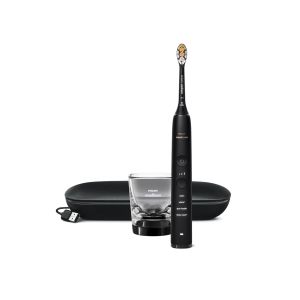  Звукочестотна  електрическа четка за зъби Philips Sonicare Diamond Clean, серия 9000,  HX9911/17 , черна  +USB  кутия за пътуване + индукционна чаша за зареждане