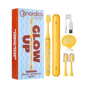 Звукова електрическа четка за зъби Nordics Expert  Glow Up  жълта