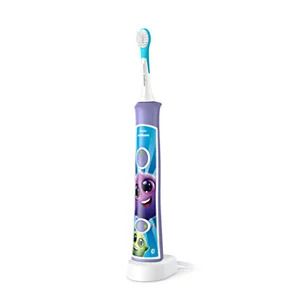 Philips Sonicare Детска звукочестотна четка за зъби For Kids, с вграден Bluetooth, Aqua HX6322/12  + 1 резервна глава бонус, , лилава